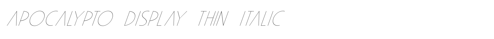 Apocalypto Display Thin Italic image